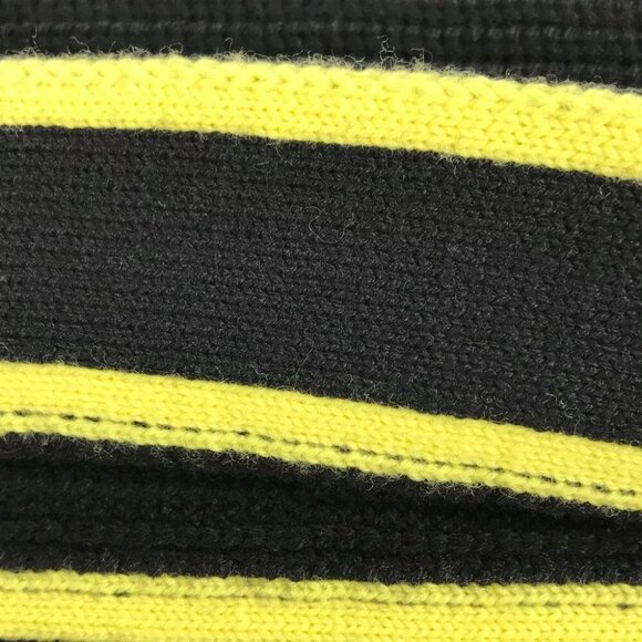 Auth LOUIS VUITTON MP2238 Snood Logo Bicolor Scarf wool Black/yellow - Picture 9 of 16